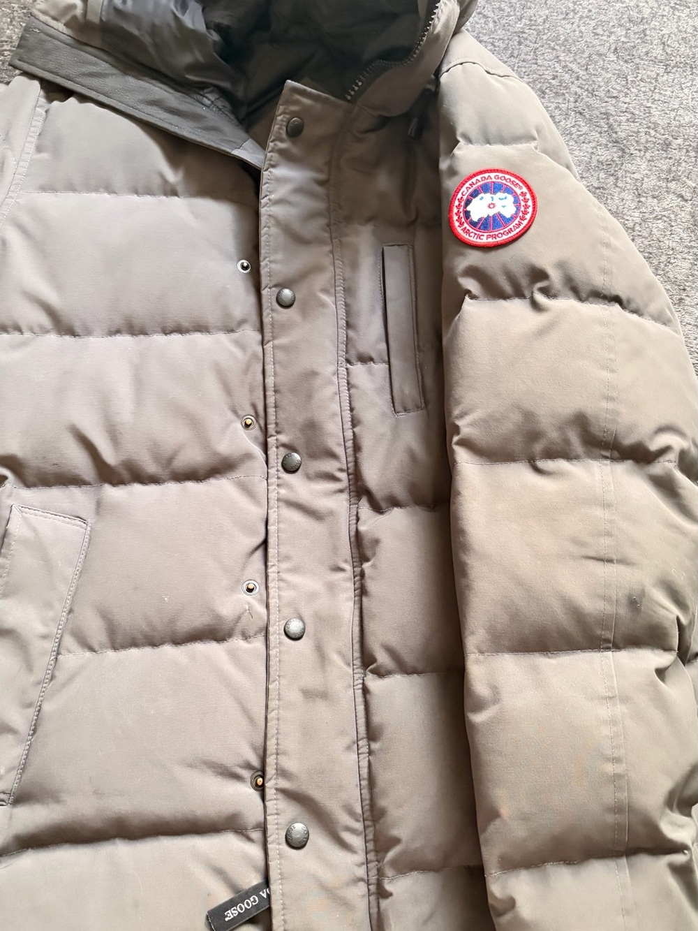Canada Goose Men's Taupe Puffer Parka Jacket